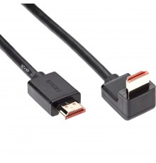 Кабель HDMI---HDMI ver 2.0 угловой коннектор 90град  3м,Telecom TCG225-3M                                                                                                                                                                                 