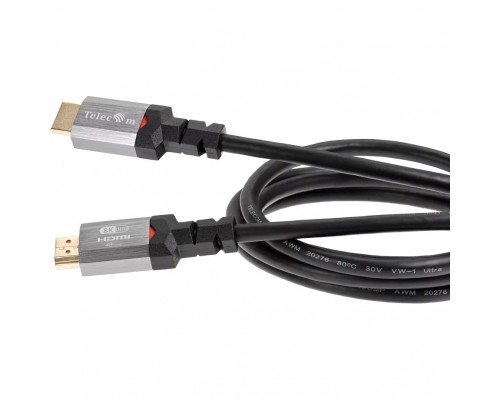 Кабель HDMI 19M/M,ver. 2.1, 8K@60 Hz 2m метал разъемы, Telecom TCG365-2M