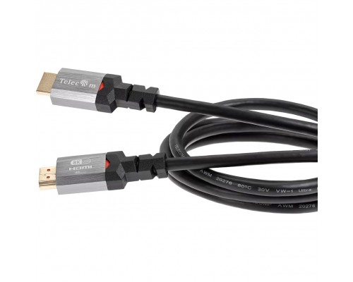 Кабель HDMI 19M/M,ver. 2.1, 8K@60 Hz 1.5m метал разъемы, Telecom TCG365-1.5M