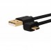 Greenconnect Кабель 0.15m USB 2.0, AM/microB 5pin угловой, черный, 28/28 AWG, экран, армированный, морозостойкий, GCR-UA8AMCB6-BB2S-0.15m