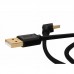 Greenconnect Кабель 0.15m USB 2.0, AM/microB 5pin угловой, черный, 28/28 AWG, экран, армированный, морозостойкий, GCR-UA8AMCB6-BB2S-0.15m