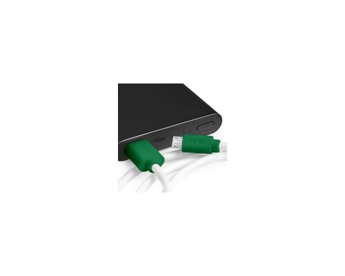 Greenconnect Кабель 0.5m USB 2.0, AM/microB 5pin, белый, зеленые коннекторы, 28/28 AWG, экран, армированный, морозостойкий, GCR-51499