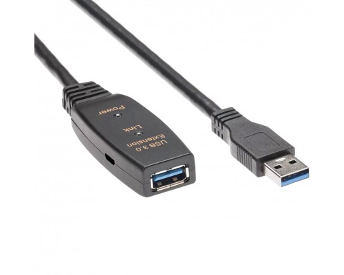 Кабель-адаптер USB3.0-repeater, удлинительный активный Am--Af 15м Aopen/qustACU827A-15M