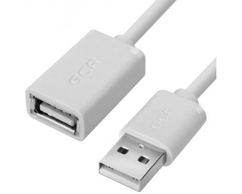 Greenconnect Удлинитель 0.3m USB 2.0, AM/AF, белый, 28/28 AWG, морозостойкий, GCR-UEC5M-BB-0.3m