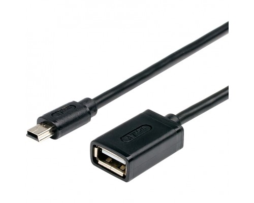 Кабель 0.8 m USB(Af) = miniUSB OTG