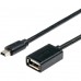 Кабель 0.8 m USB(Af) = miniUSB OTG