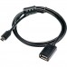 Кабель 0.8 m USB(Af) = miniUSB OTG