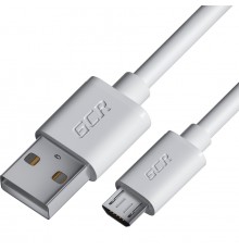 GCR Кабель 2.0m MicroUSB, белый, быстрая зарядка, 28/24 AWG                                                                                                                                                                                               