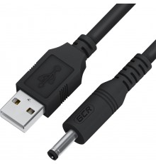 GCR Кабель питания 1.0m USB AM / DC Jack 5.5mm, черный                                                                                                                                                                                                    