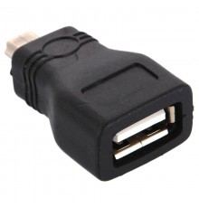 Адаптер переходник mini USB AM / AF USB 2.0 GCR GC-UAF2M5, пакет                                                                                                                                                                                          