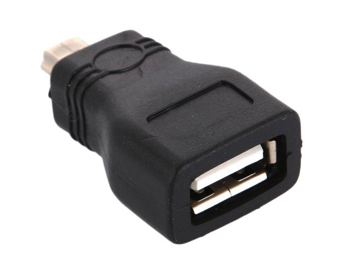 Адаптер переходник mini USB AM / AF USB 2.0 GCR GC-UAF2M5, пакет
