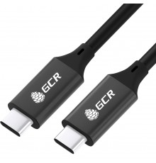 GCR Кабель USB 3.1 Type C-С, 2.0m черный, 100W/20V/5A, M/M, TPE, AL сase черный, экран, армированный                                                                                                                                                      