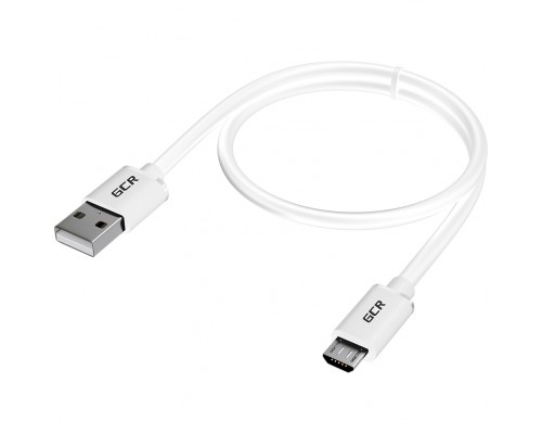 GCR Кабель 1.5m MicroUSB, белый, быстрая зарядка, 28/24 AWG, GCR-53232