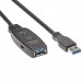 Кабель-адаптер USB3.0-repeater, удлинительный активный Am--Af 10м iOpen (Aopen/Qust)ACU827A-10M
