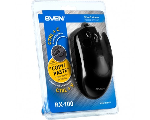 Мышь SVEN RX-100 / USB / WIRED / OPTICAL / BLACK