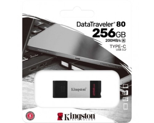 Флеш-накопитель/ Kingston 256Gb USB 3.2 DataTraveler 80 USB Type-C