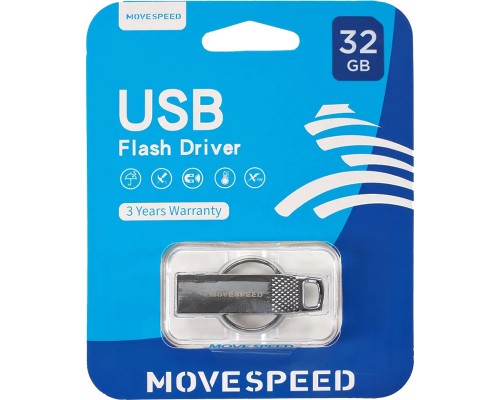 Накопитель USB2.0 32GB Move Speed YSUSL серебро металл