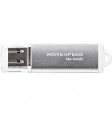 Накопитель USB2.0 64GB Move Speed M3 серебро                                                                                                                                                                                                              