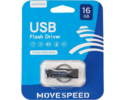 Накопитель USB2.0 16GB Move Speed YSUSD серебро металл