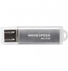 Накопитель USB2.0 4GB Move Speed M3 серебро                                                                                                                                                                                                               