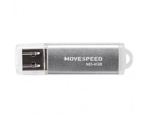 Накопитель USB2.0 4GB Move Speed M3 серебро