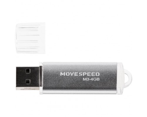 Накопитель USB2.0 4GB Move Speed M3 серебро