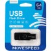 Накопитель USB2.0 64GB Move Speed М4 черный