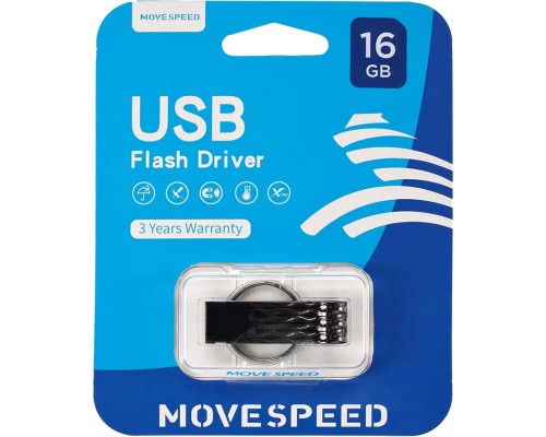 Накопитель USB2.0 16GB Move Speed YSUSY серый металл