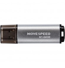 Накопитель USB2.0 64GB Move Speed M1 серебро                                                                                                                                                                                                              