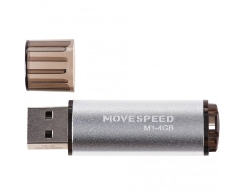 Накопитель USB2.0 4GB Move Speed M1 серебро