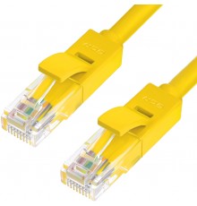Патчкорд Greenconnect  прямой 0.15m, UTP кат.5e, желтый, позолоченные контакты, 24 AWG, литой, GCR-LNC02-0.15m, ethernet high speed 1 Гбит/с, RJ45, T568B                                                                                                 
