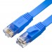 Патчкорд GCR  PROF плоский прямой 0.3m, UTP медь кат.6, синий, 30 AWG, ethernet high speed 10 Гбит/с, RJ45, T568B, GCR-53086