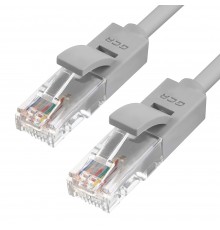 Патчкорд GCR  прямой 0.7m UTP кат.5e, серый, 24 AWG, литой, ethernet high speed 1 Гбит/с, RJ45, T568B, GCR-LNC03-0.7m                                                                                                                                     