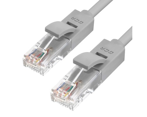 Патчкорд GCR  прямой 0.7m UTP кат.5e, серый, 24 AWG, литой, ethernet high speed 1 Гбит/с, RJ45, T568B, GCR-LNC03-0.7m