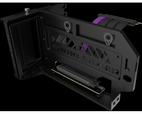 Держатель видеокарты в корпусе/ Cooler Master Vertical Graphics Card Holder Kit V3 with PCI-E 4.0 Riser Cable TBC Universal Vertical Graphics Card Holder Kit V3 with Riser Cable PCI-E 4.0 X16 (165 mm)