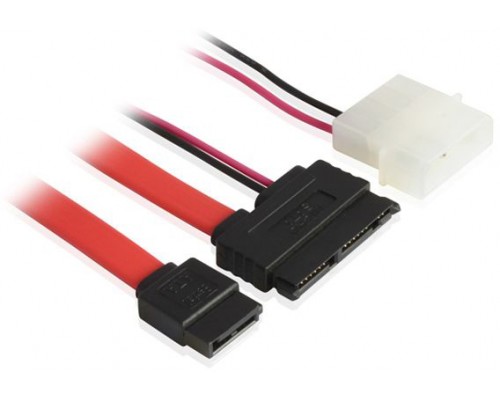 Комплект 0.5 m SATA-кабелей micro Greenconnect GC- ST307 micro SATA 16pin AM / SATAII до 3Gbps 7pin AF / Molex 4pin AM, пакет