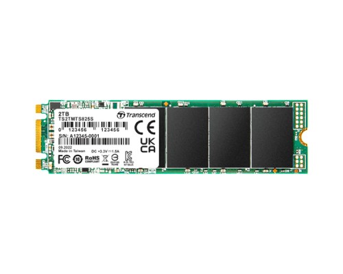 Накопитель Transcend MTS825S TS2TMTS825S SSD, M.2, 2.0Tb, SATA-III, чтение  560 Мб/сек, запись  500 Мб/сек, 3D NAND, 720 TBW