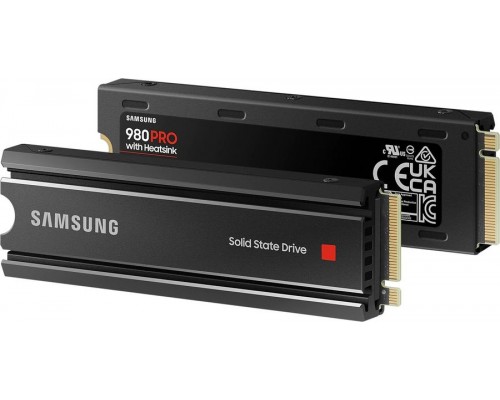 Накопитель Samsung 980 PRO MZ-V8P2T0CW SSD, M.2, 2.0Tb, PCI-E 4.0 x4, чтение  7000 Мб/сек, запись  5100 Мб/сек, 3D NAND, 1200 TBW, heatsink