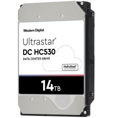 Жесткий диск/ HDD WD Single Port SATAServer 14Tb Ultrastar DC HC530 7200 6Gb/s 512MB 1 year ocs  (replacement WUH721414AL5204, 0F31052, ST14000NM004J, feature Single Port SAS)                                                                           