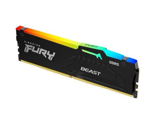 Память оперативная/ Kingston 16GB 6000MT/s DDR5 CL40 DIMM FURY Beast RGB