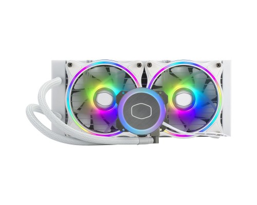 Система охлаждения/ Cooler Master ML240 ILLUSION White Edition 27mm wide radiator,120mm ARGB Gen2 fan*2,Pump ARGB Gen 2 LED