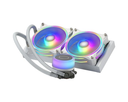 Система охлаждения/ Cooler Master ML240 ILLUSION White Edition 27mm wide radiator,120mm ARGB Gen2 fan*2,Pump ARGB Gen 2 LED