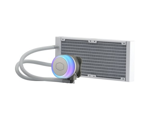 Система охлаждения/ Cooler Master ML240 ILLUSION White Edition 27mm wide radiator,120mm ARGB Gen2 fan*2,Pump ARGB Gen 2 LED