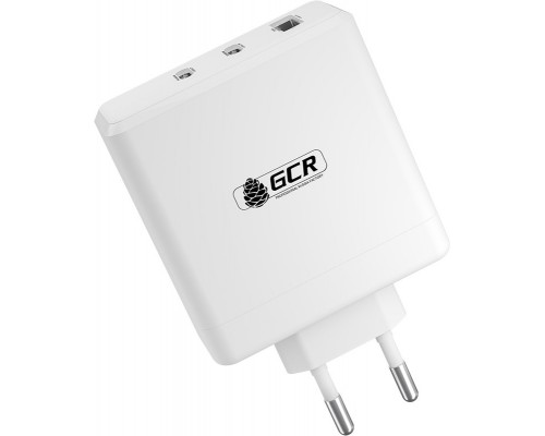 GCR Сетевое зарядное устройство 100W, 1 USB + 2 TypeC, GaN Tech Quick Charger, PD 3.0, белый