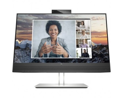 Монитор/ HP E24m G4 Conferencing FHD Monitor 23.8'' (1920 x 1080), IPS, 178/178, 5мс, 300nit, DP/DPout/HDMI, 5USB, Audio, cam/mic, LTSP, 1y