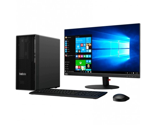 Рабочая станция/ Lenovo TS P340 Twr, i7-10700, 1 x 16GB DDR4 2933 UDIMM, 1TB_SSD_M.2_PCIE, Intel UHD 630, 500W, W10_P64-ENG, 1Y  (ОС:ENG; Keyb:ENG(UK), Powercord:UK )