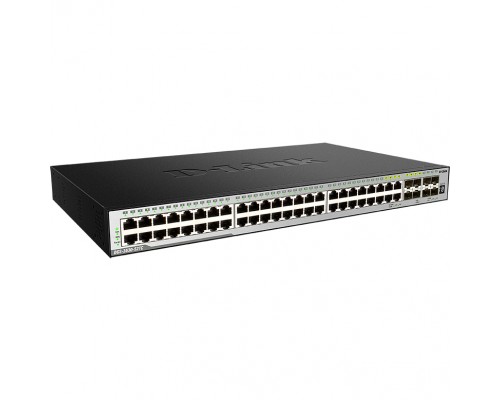 Коммутатор/ DGS-3630-52TC/A1ASI,DGS-3630-52TC/*SI Managed L3 Stackable Switch 44x1000Base-T, 4x10GBase-X SFP+, 4xCombo 1000Base-T/SFP, Surge 6KV, CLI, 1000Base-T Management, RJ45 Console, mini-USB Console, USB, RPS, Alarm RJ-45, Dying Gasp, Standard