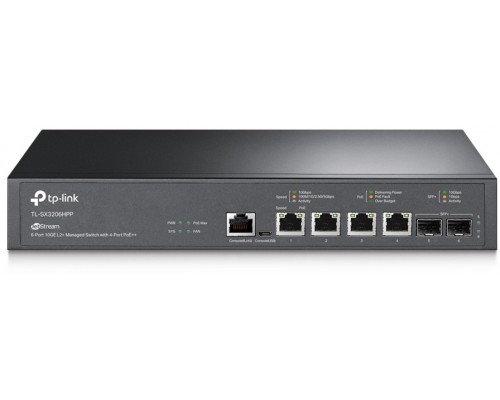 Коммутатор/ JetStream™ 4-Port 10GBase-T and 2-Port 10GE SFP+ L2+ Managed Switch with 4-Port PoE++