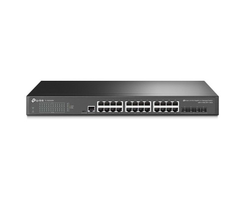 Коммутатор/ JetStream™ 24-Port Gigabit L2+ Managed Switch with 4 10GE SFP+ Slots and UPS Power Supply