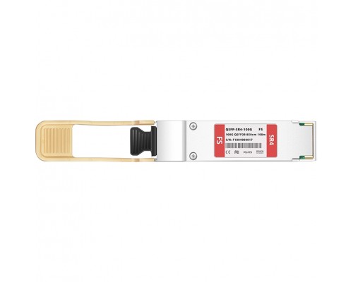 Трансивер/ FS for Mellanox MMA1B00- C100D Compatible 100GBASE- SR4 QSFP28 850nm 100m DOM MTP/MPO-12 MMF Optical Transceiver Module